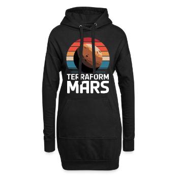 Mars Planète Planète Système Solaire - Sweat-shirt à capuche long Femme - noir - Devant