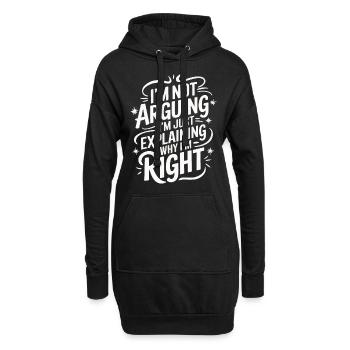 Frau Ehefrau Partnerin Familie Verheiratet - Hoodie-Kleid - Schwarz - Vorne