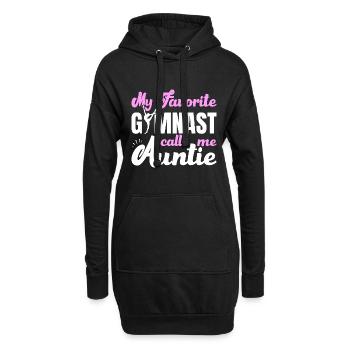 Meine Lieblingsturnerin Nennt Mich Tante Gymnastik - Hoodie-Kleid - Schwarz - Vorne