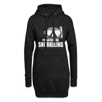 Schnorcheln Tauchen I'd rather be snorkeling - Hoodie-Kleid - Schwarz - Vorne