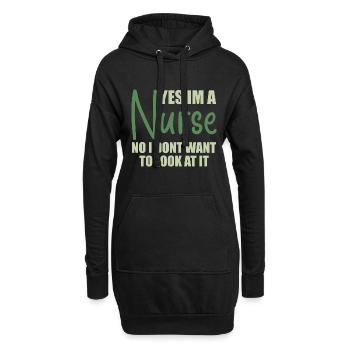 Pflege-Superkraft-Geschenk - Hoodie-Kleid - Schwarz - Vorne