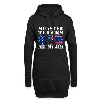 Monster Trucks Are My Jam Monster Truck Show - Sweat-shirt à capuche long Femme - noir - Devant