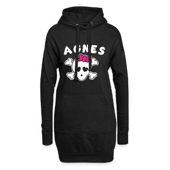 Piratin Agnes Design für Mädchen und Frauen - Hoodie-Kleid - Schwarz - Vorne