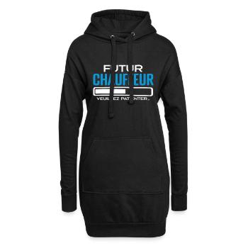 Futur Chauffeur Idée Cadeau Futur Chauffeur - Sweat-shirt à capuche long Femme - noir - Devant