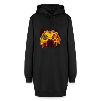 Pizza Gaming Controller Gamer - Hoodie-Kleid - Schwarz - Vorne
