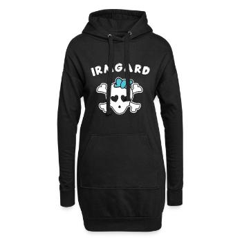 Piratin Irmgard Design für Mädchen und Frauen - Hoodie-Kleid - Schwarz - Vorne