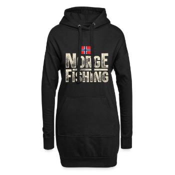 Norvège Pêche à la ligne Pêche - Sweat-shirt à capuche long Femme - noir - Devant