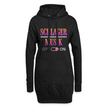 Schlagermusik On - Hoodie-Kleid - Schwarz - Vorne