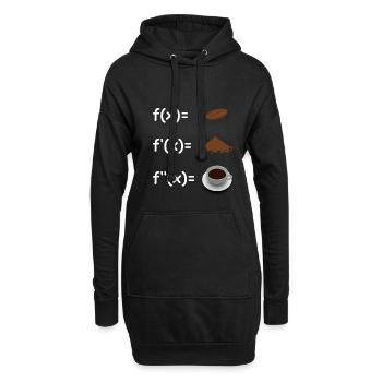 mathematiker kaffee lustig - Hoodie-Kleid - Schwarz - Vorne