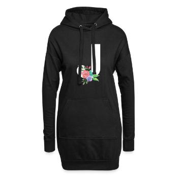 Buchstabe J personalisiertes Geschenk Alphabet Vorname Weihnachten - Hoodie-Kleid - Schwarz - Vorne