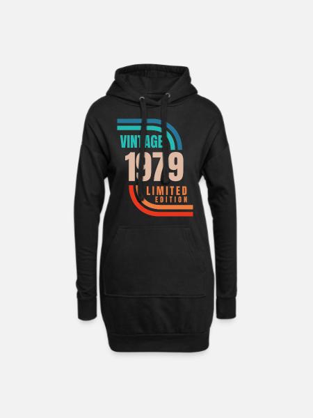 vintage 1979 limited edition - Hoodie Dress - black