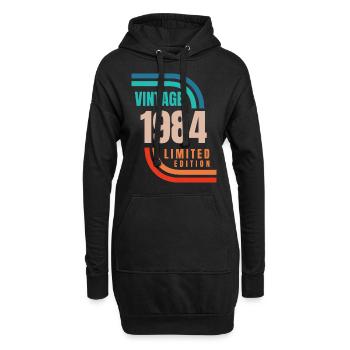 Jahrgang 1984 limitierte Auflage - Hoodie-Kleid - Schwarz - Vorne