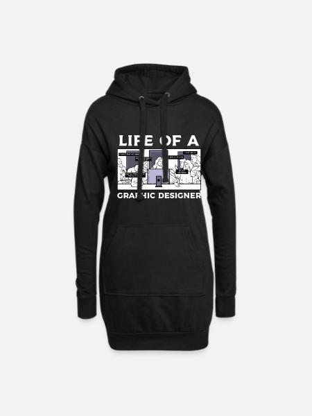 Grafiker Designerin Grafik Designer Künstlerin - Hoodie-Kleid - Schwarz