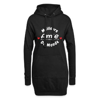 Meilleure Amie du Monde - Sweat-shirt à capuche long Femme - noir - Devant