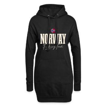 Norwegen Angeltour Fischen Angeln Angler - Hoodie-Kleid - Schwarz - Vorne