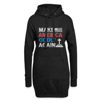 Rendre l’Amérique pieuse, aimer à nouveau la foi de Dieu - Sweat-shirt à capuche long Femme - noir - Devant