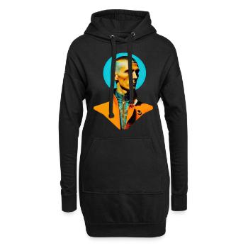Retro Flash No43 - Hoodie-Kleid - Schwarz - Vorne