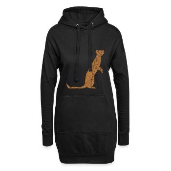Belette Hipster - Sweat-shirt à capuche long Femme - noir - Devant