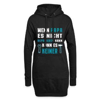 Bester Papa Spruch Witzig Lustig Fun Geschenkidee - Hoodie-Kleid - Schwarz - Vorne