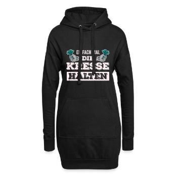 Einfach Mal die Kresse Halten Gartenlust Gärtner - Hoodie-Kleid - Schwarz - Vorne