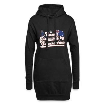 Retro Kasuar Vogel Vintage Kasuare - Hoodie-Kleid - Schwarz - Vorne