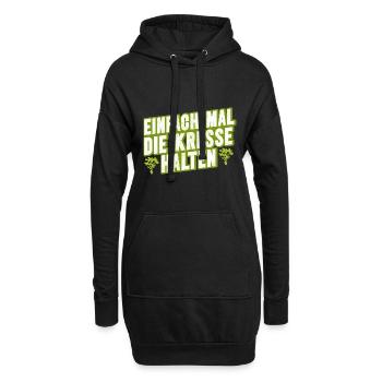 Einfach Mal die Kresse Halten Gartenlust Gärtner - Hoodie-Kleid - Schwarz - Vorne