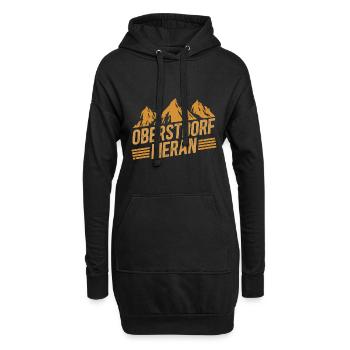 Traversée des Alpes Sentier de randonnée longue distance Oberstdorf Merano E5 - Sweat-shirt à capuche long Femme - noir - Devant
