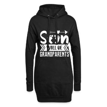 Wir werden bald Großeltern, Wir werden Oma und Opa - Hoodie-Kleid - Schwarz - Vorne