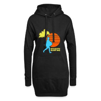 Bodyboard Surfen Shirt & Geschenk - Hoodie-Kleid - Schwarz - Vorne