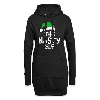 Der fiese Elf - Hoodie-Kleid - Schwarz - Vorne