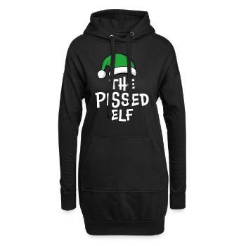 L’elfe énervé - Sweat-shirt à capuche long Femme - noir - Devant