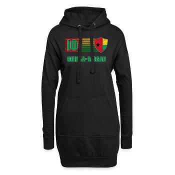 Guinée-Bissau - Sweat-shirt à capuche long Femme - noir - Devant