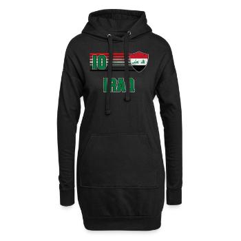 Irak - Hoodie-Kleid - Schwarz - Vorne