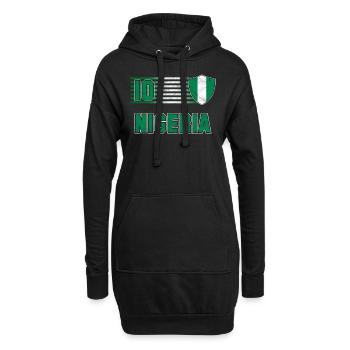 Nigeria - Hoodie-Kleid - Schwarz - Vorne
