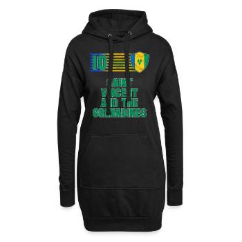 St. Vincent und die Grenadinen - Hoodie-Kleid - Schwarz - Vorne