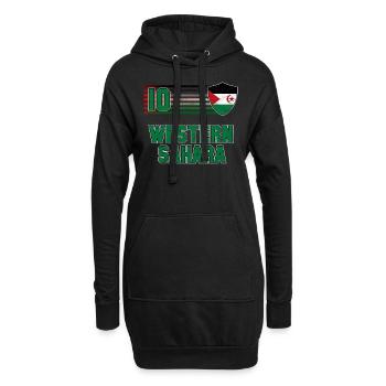 Sahara occidental - Sweat-shirt à capuche long Femme - noir - Devant
