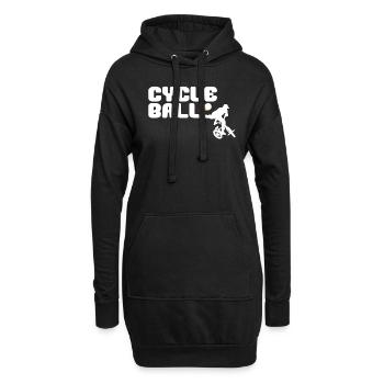 Cycle Ball Funny Cycle Ball - Hoodie-Kleid - Schwarz - Vorne