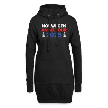 Voyage de pêche en Norvège 2025 Idée cadeau de voyage de pêche - Sweat-shirt à capuche long Femme - noir - Devant