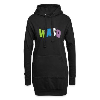 Groovy WASD Gaming - Hoodie-Kleid - Schwarz - Vorne