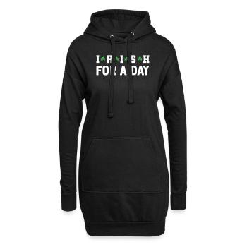 Irlandais d’un jour - Sweat-shirt à capuche long Femme - noir - Devant