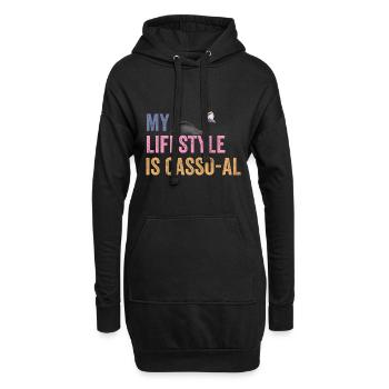 Retro Kasuar Vogel Vintage Kasuare - Hoodie-Kleid - Schwarz - Vorne