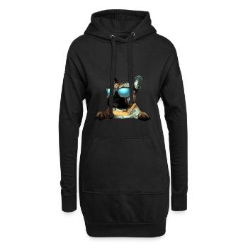 Frenchie, Bully, Français Bulldog, chien mignon - Sweat-shirt à capuche long Femme - noir - Devant