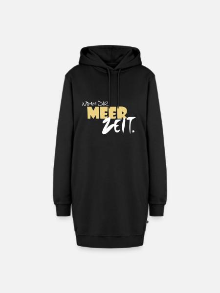 Nimm Dir MEER ZEIT. - Hoodie-Kleid - Schwarz