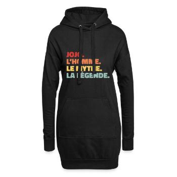 Jojo l'homme le mythe la légende - Sweat-shirt à capuche long Femme - noir - Devant