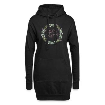 Bonjour, vous beauté merveilleuse! - Sweat-shirt à capuche long Femme - noir - Devant