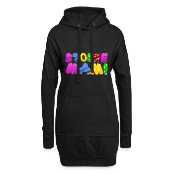 Baby Eltern Kind Geschenk Sprüche Geburt Mama Papa - Hoodie-Kleid - Schwarz - Vorne