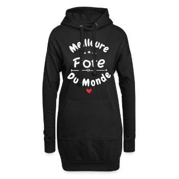 Meilleure pote du monde - Sweat-shirt à capuche long Femme - noir - Devant