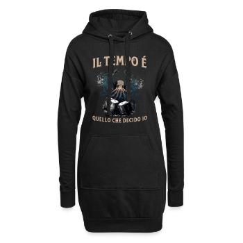 Il Tempo Quello Che Decido Io Strumento Musicale - Hoodie-Kleid - Schwarz - Vorne