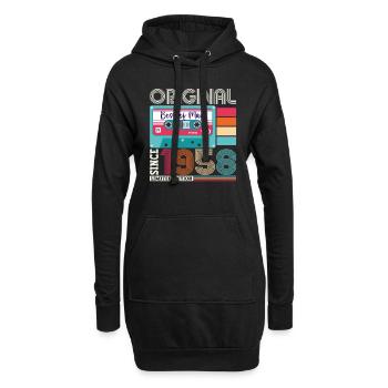 65 Anniversaire Homme Femme Cassette Mai Vintage 1958 - Sweat-shirt à capuche long Femme - noir - Devant
