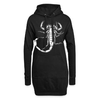 Scorpion animal signe du zodiaque cadeau - Sweat-shirt à capuche long Femme - noir - Devant